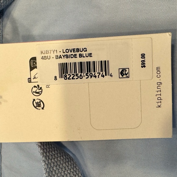 NWT Kipling Lovebug Small Backpack Bayside Blue - Picture 11 of 12